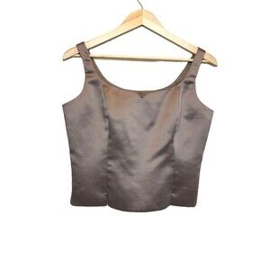 Vintage Nicole‎ Miller Satin BodyCon Crop top sz10